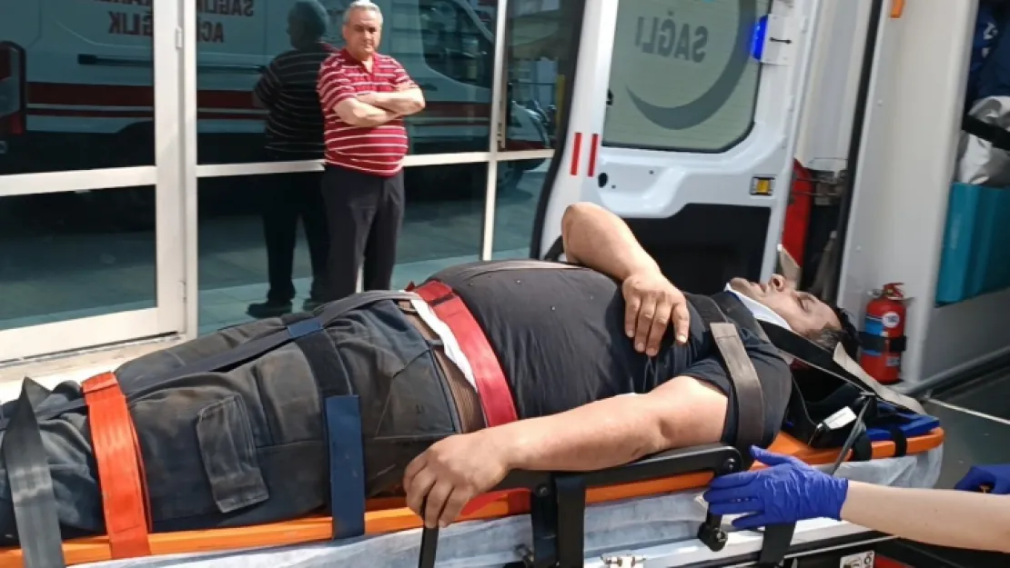 2.5 metre yükseklikten düşen işçi yaralandı