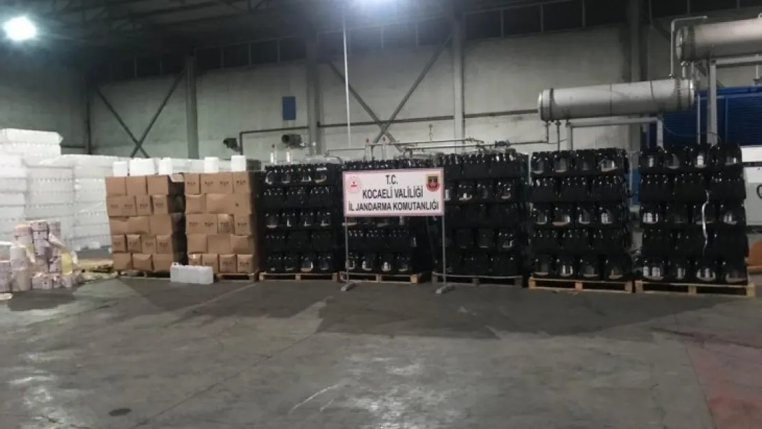 Kocaeli'de sahte alkol operasyonu!