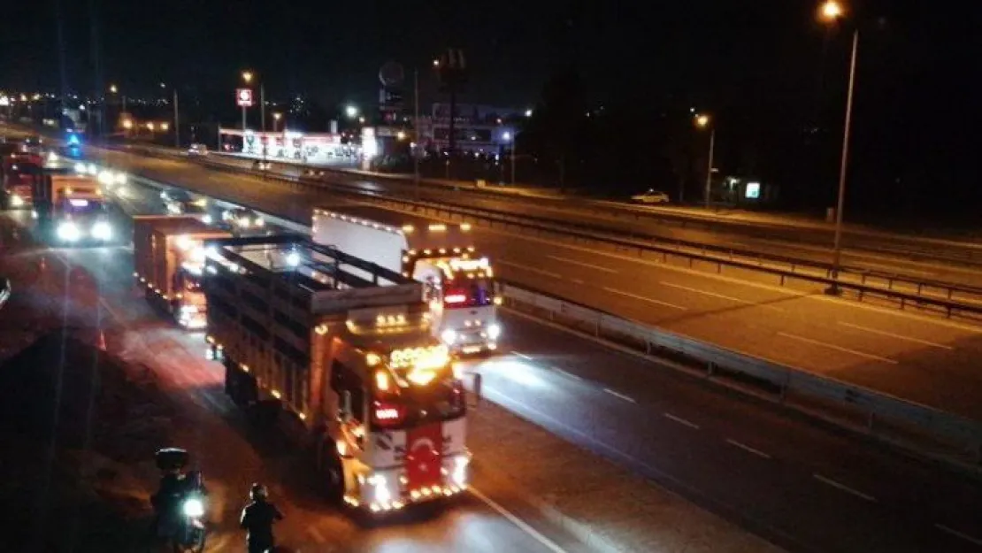 Kocaeli'de Soylu'ya konvoylu destek