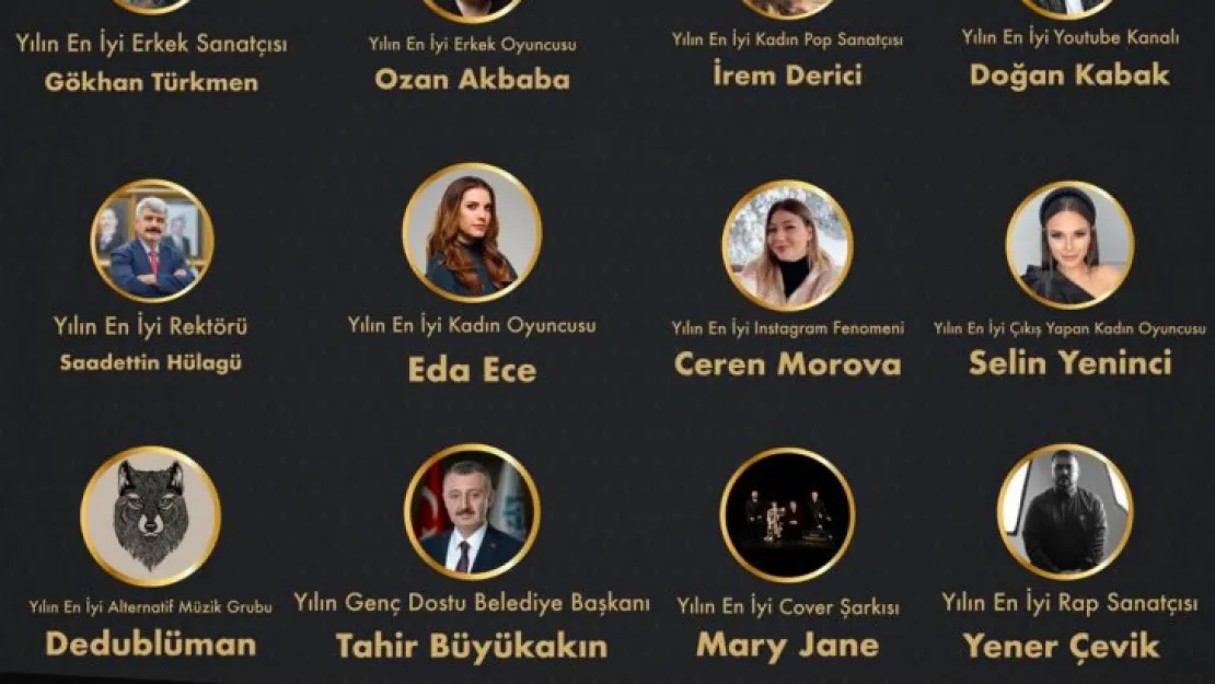 Kocaeli'nde yılın yıldızları ödül töreni