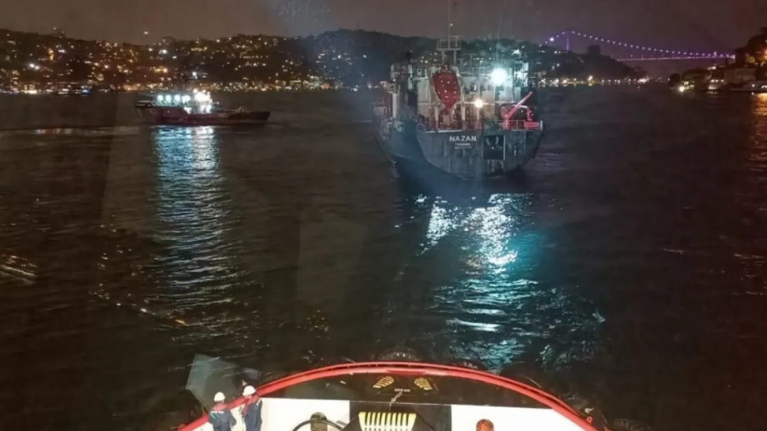 Kocaeli'ye gelen tanker İstanbul Boğazı'nda arızalandı