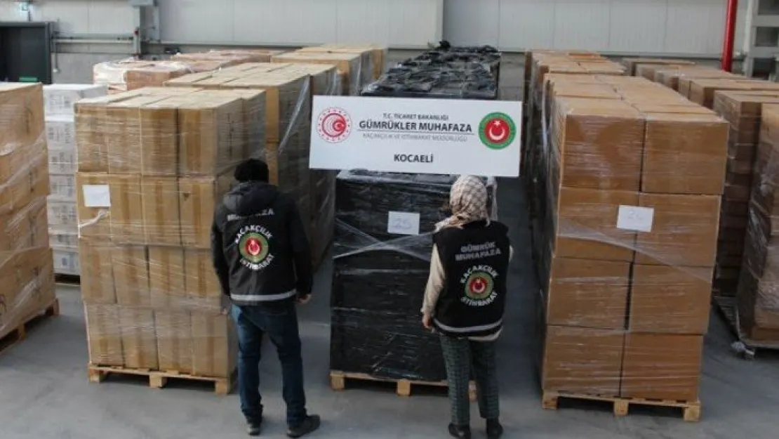 Kocaeli'de 9 milyon değerinde kaçak sigara!
