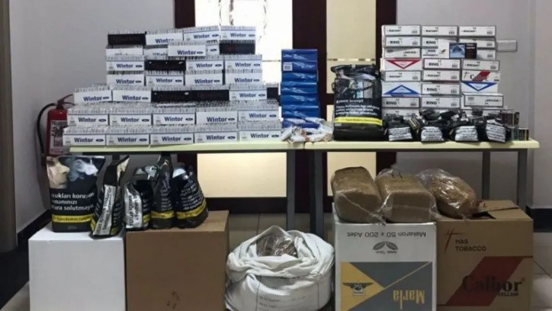 Kocaeli'de binlerce kilogram tütün ve makaron ele geçirildi!