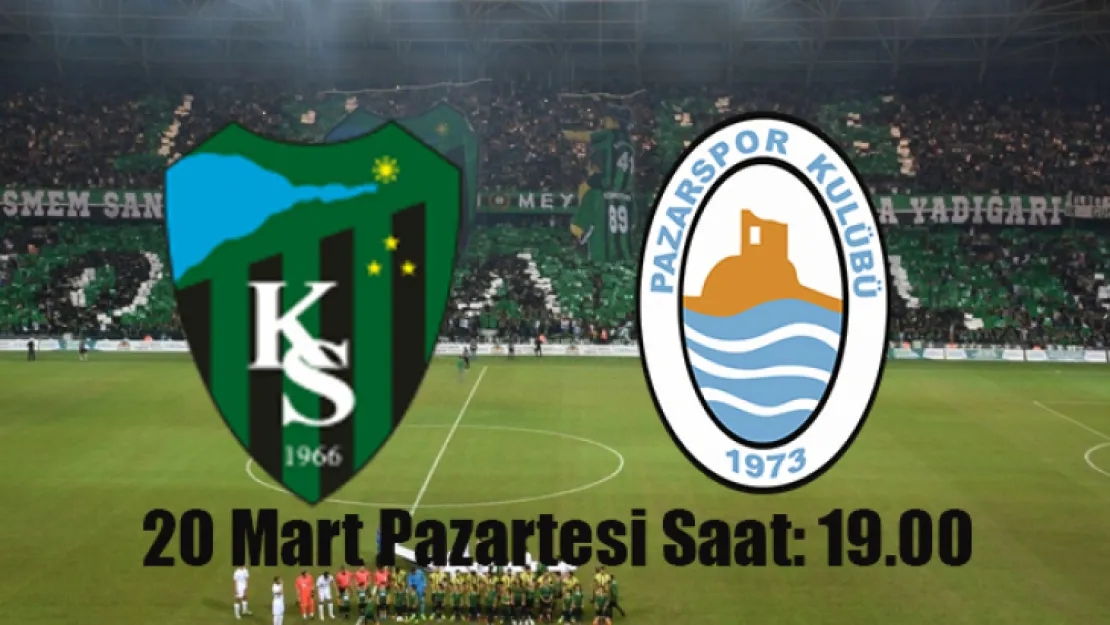 Kocaelispor-Pazarspor maçı gece oynanacak