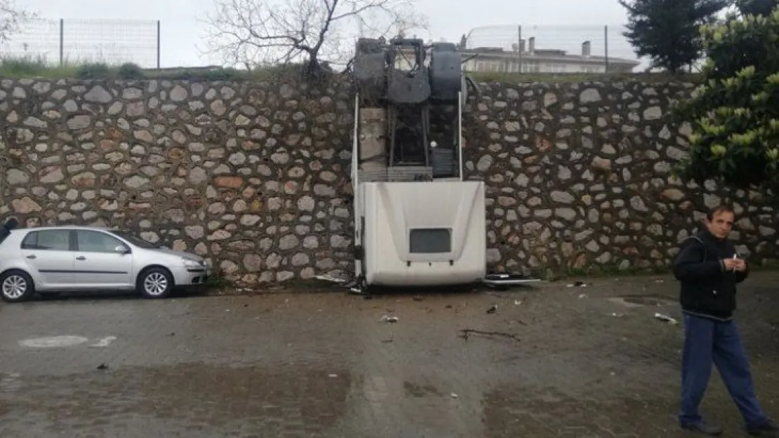 Köpeğe çarpmamak için duvarından uçtu
