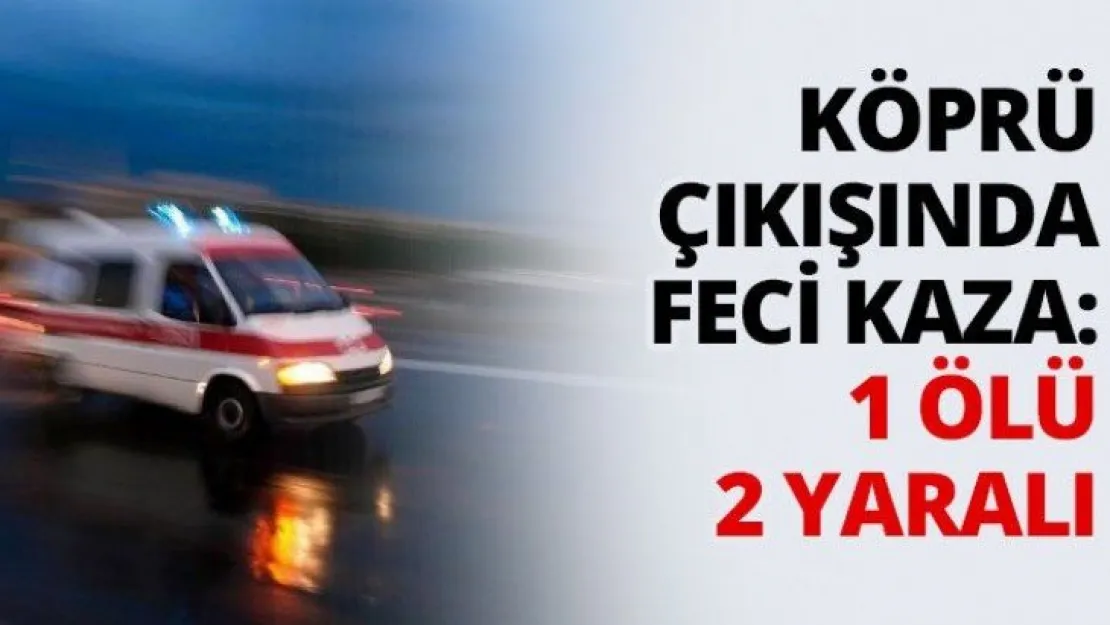 Köprü çıkışında feci kaza: 1 ölü 2 yaralı