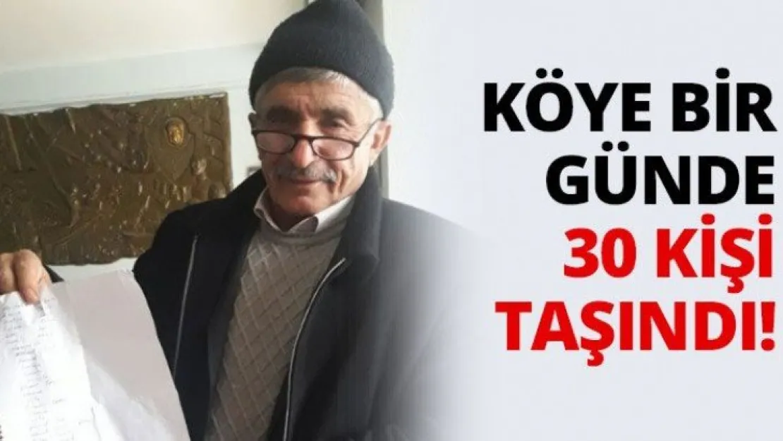 Köye bir günde 30 kişi taşındı!