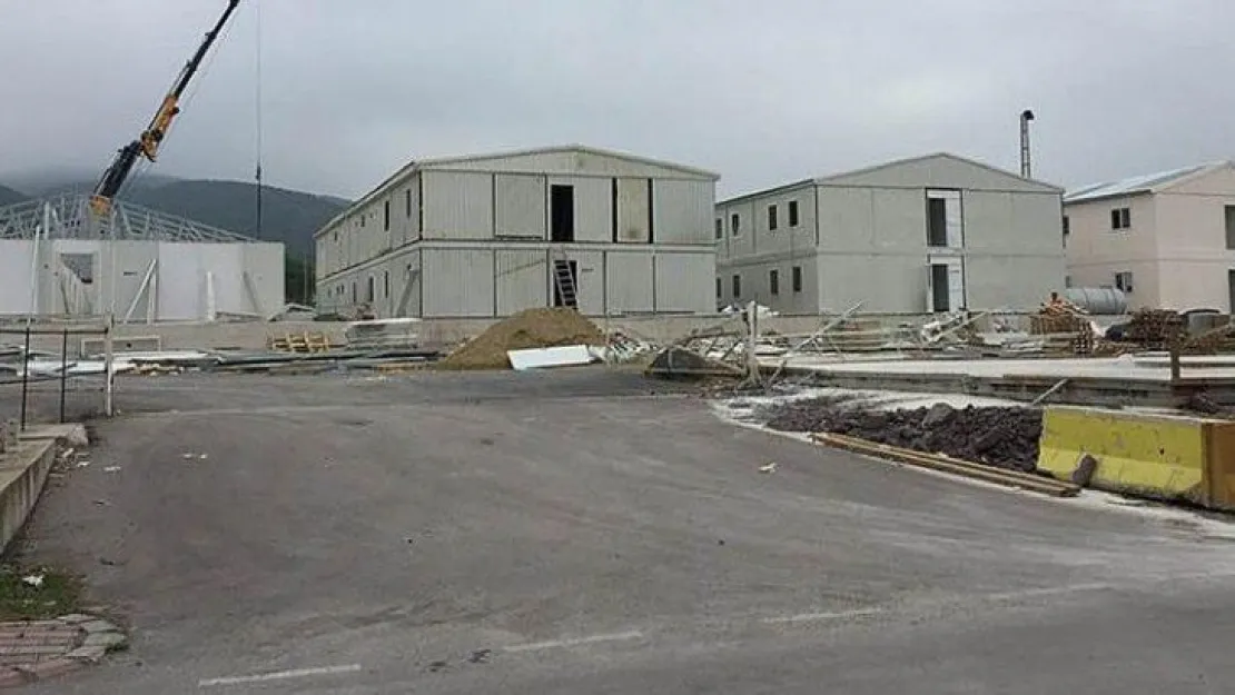 Liman için şantiye kuruldu
