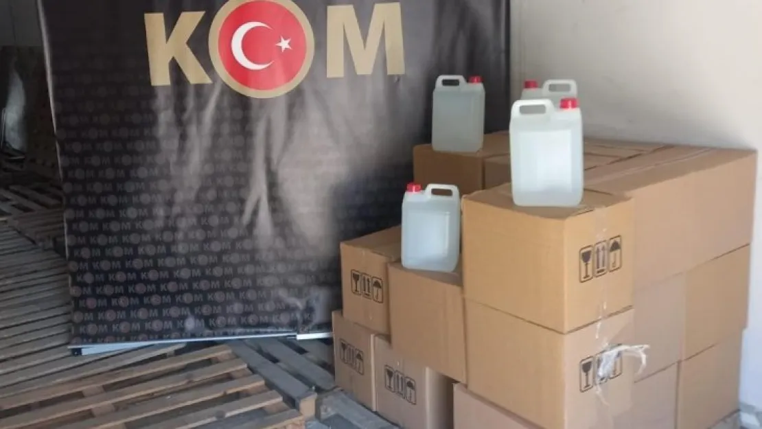 500 litre kaçak etil alkol ele geçirildi