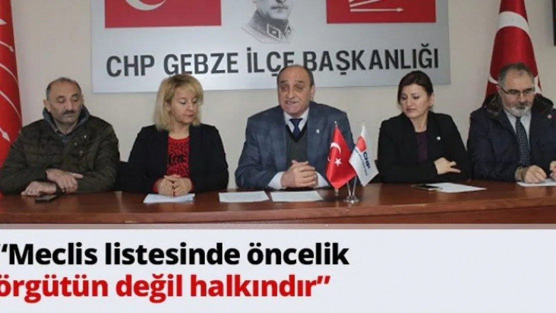 'Meclis listesinde öncelik örgütün değil halkındır'