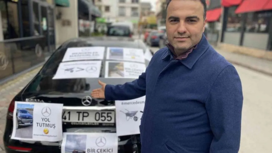 Milyonluk araç yolda kalınca sahibi böyle protesto etti!