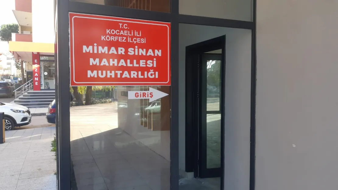 Mimar Sinan muhtarlığı yeni yerine taşınacak