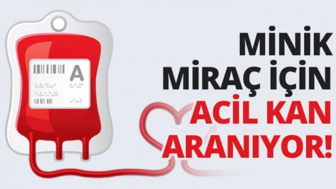 Minik Miraç için acil kan aranıyor!