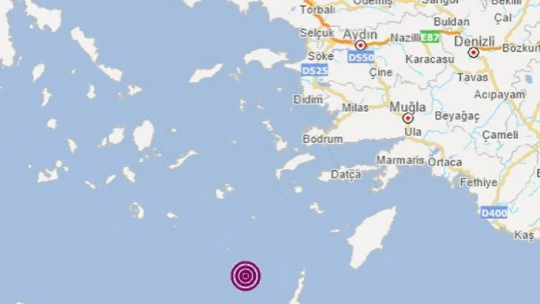 Muğla açıklarında korkutan deprem