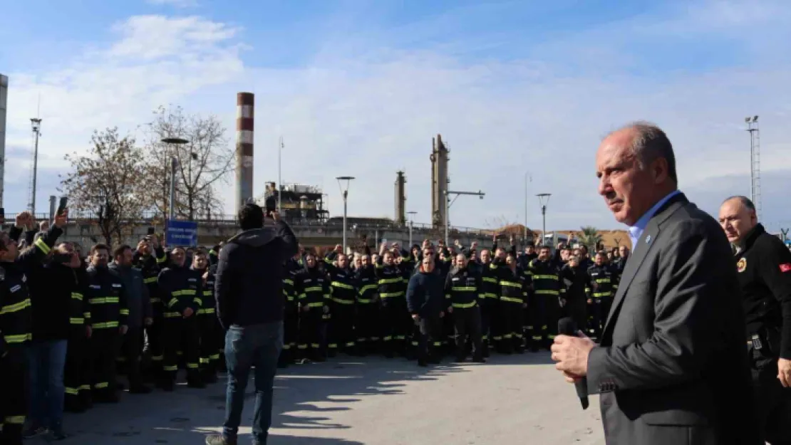 Muharrem İnce, eylemdeki TÜPRAŞ işçisini ziyaret etti