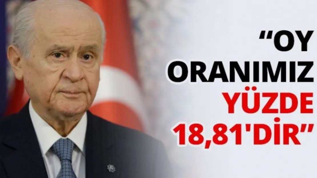 'Oy oranımız yüzde 18,81'dir'