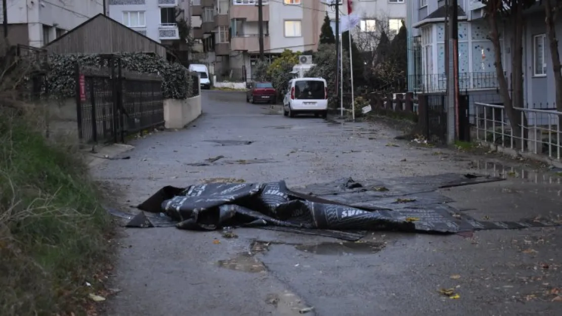Özel okulun çatı izolasyonu uçtu