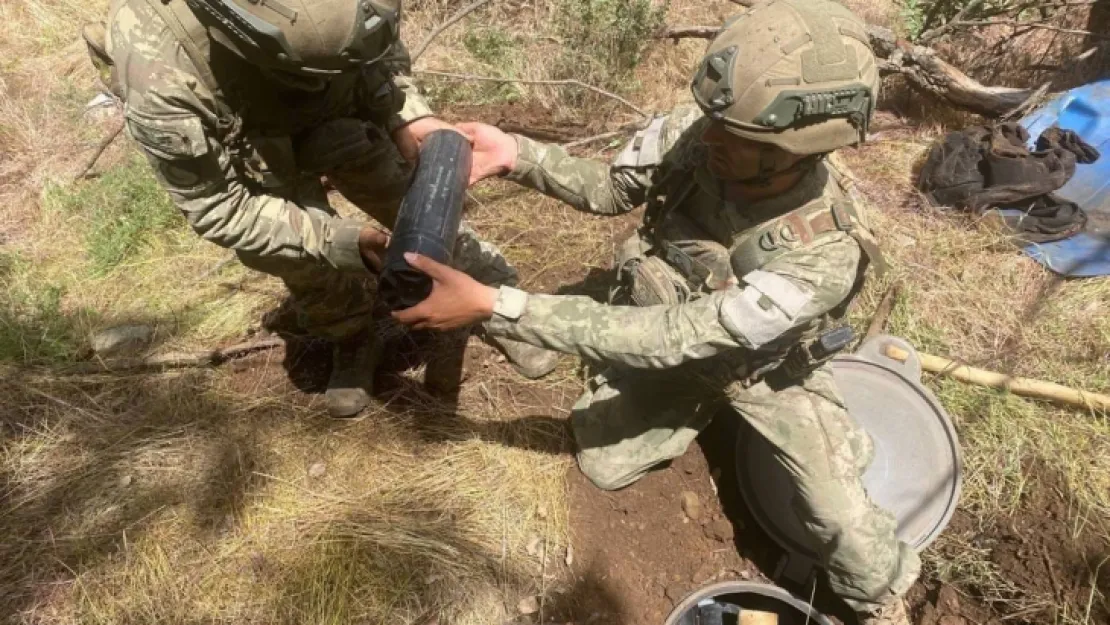 PKK'lı teröristlere ait mühimmat ele geçirildi