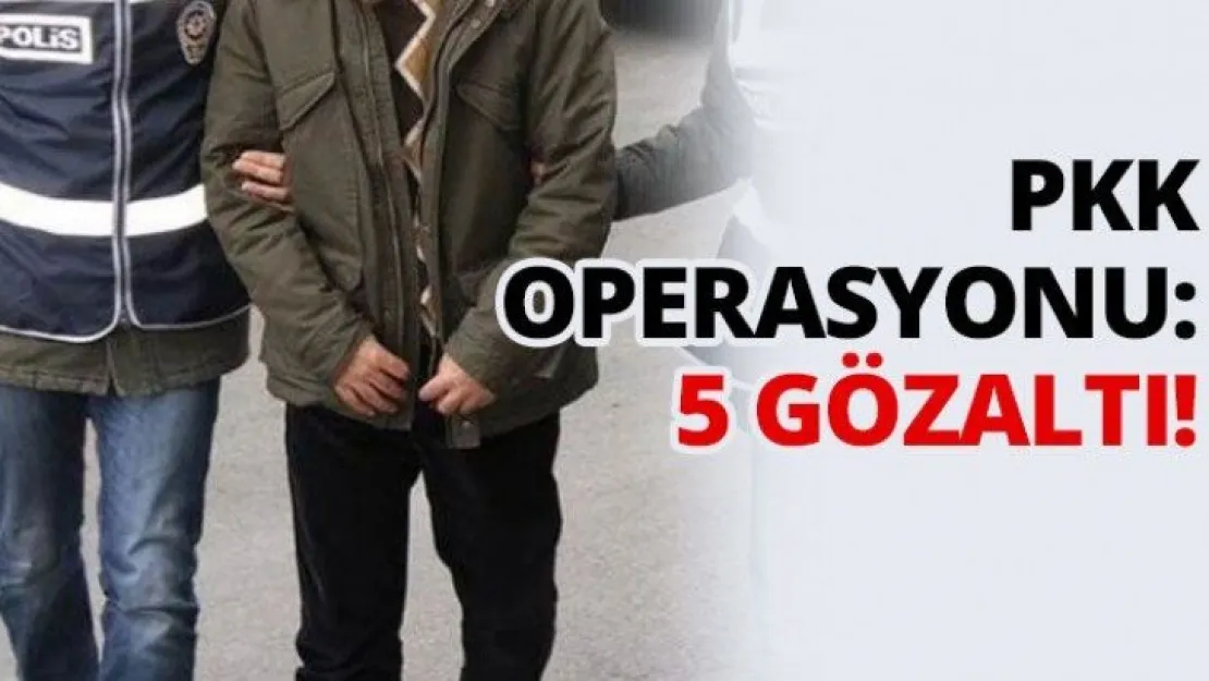 PKK operasyonu: 5 gözaltı!