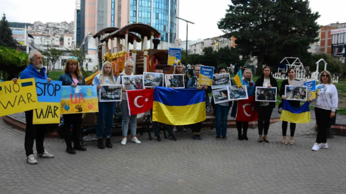 Füze saldırısına Ukraynalılar Kocaeli'de tepki gösterdi
