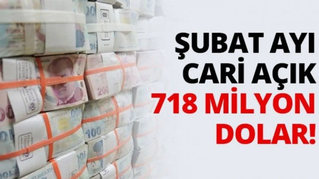 Şubat ayı cari açık 718 milyon dolar!