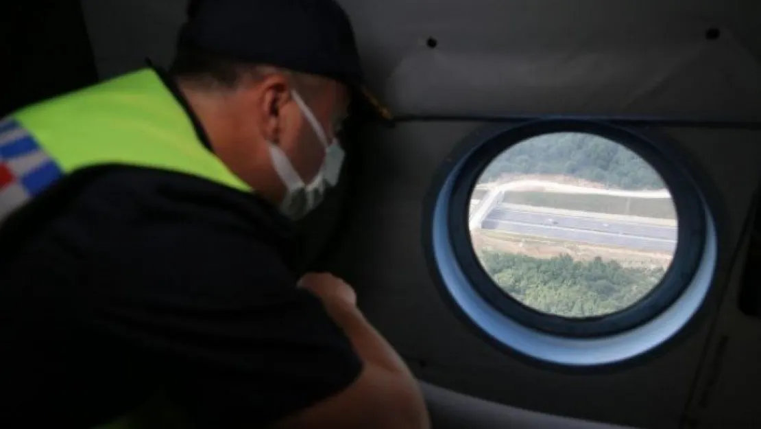 Tatilinin son gününde helikopterli denetim!