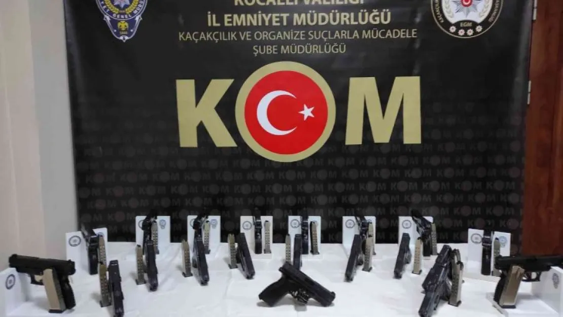 TEM'de 20 ruhsatsız tabanca ele geçirildi