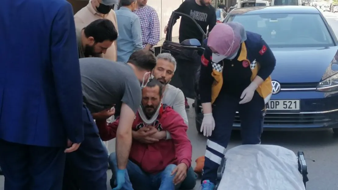 Ters yönde giden otomobil yayaya çarptı