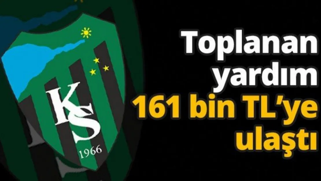Toplanan yardım 161 bin TL'ye ulaştı