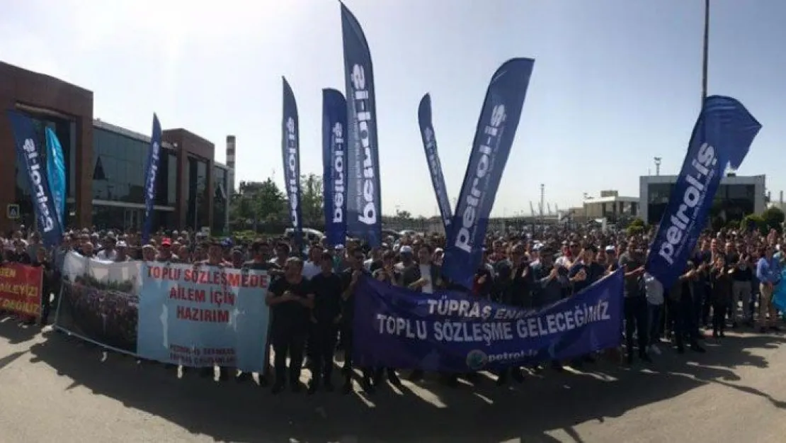 Tüpraş işçisi 3 gündür eylemde