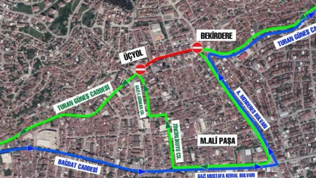Üçyol Kavşağı'nda trafik düzenlemesi