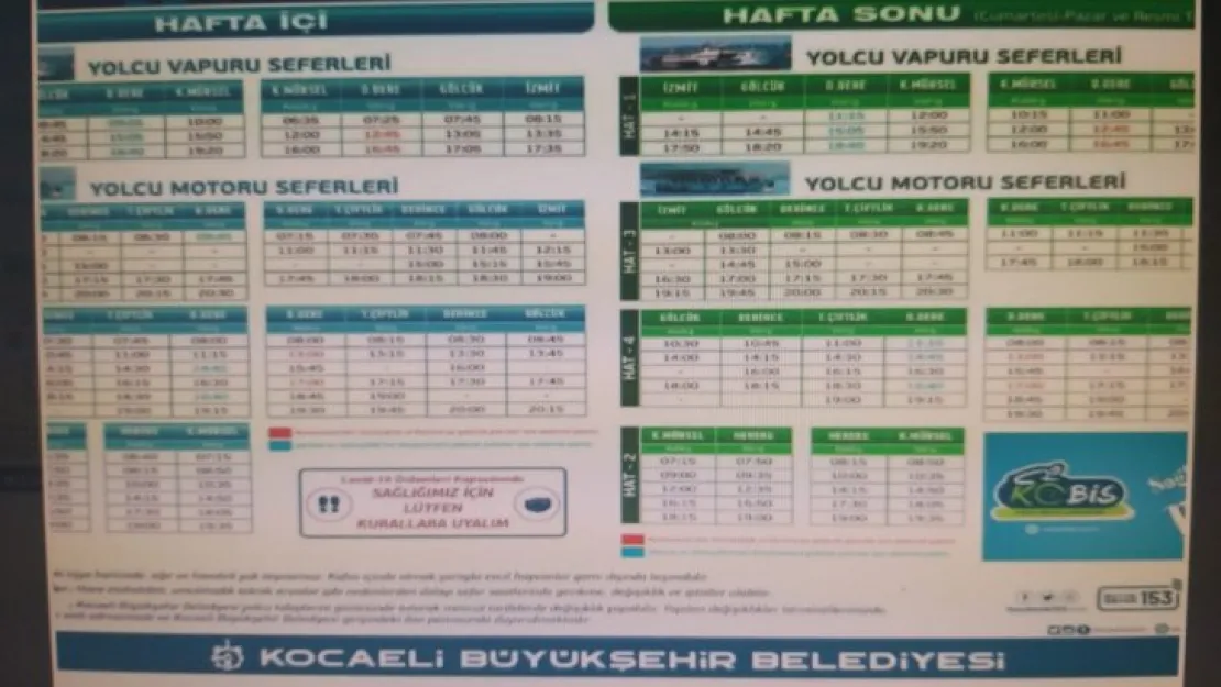 Vapur seferlerini okumak mümkün değil…