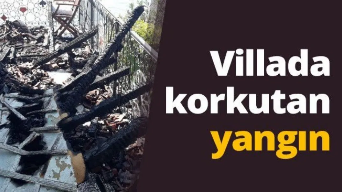 Villada korkutan yangın