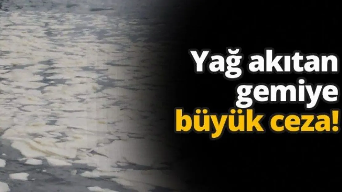 Yağ akıtan gemiye büyük ceza!