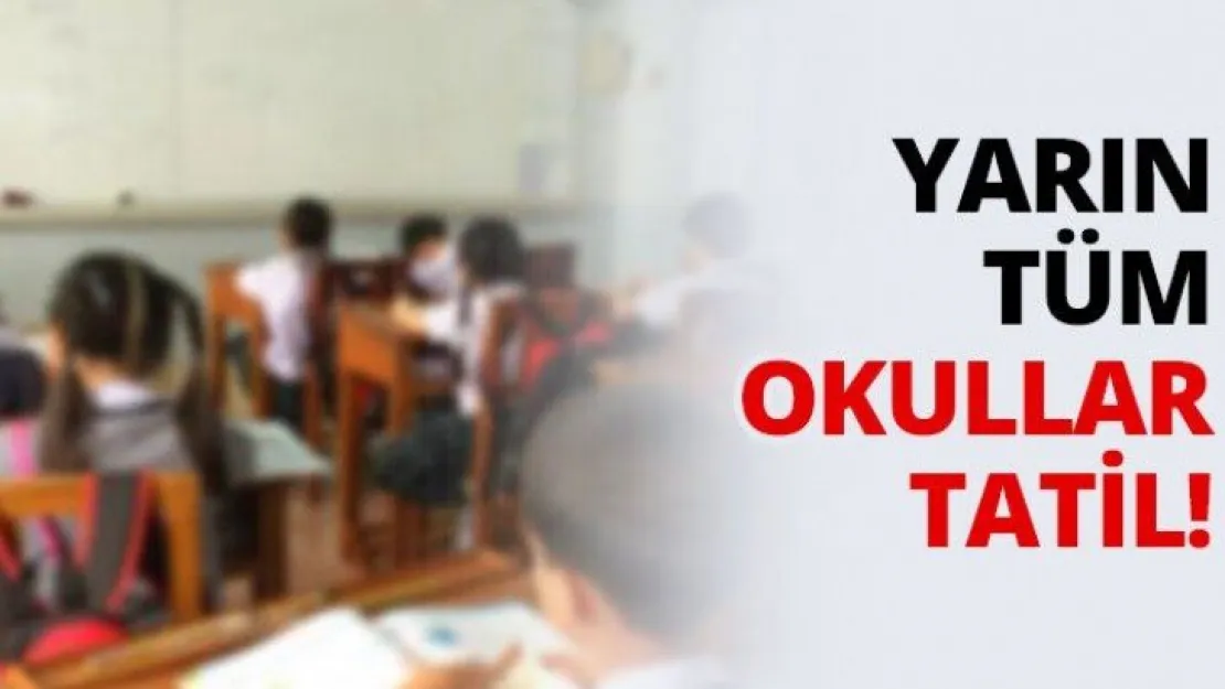 Yarın tüm okullar tatil!