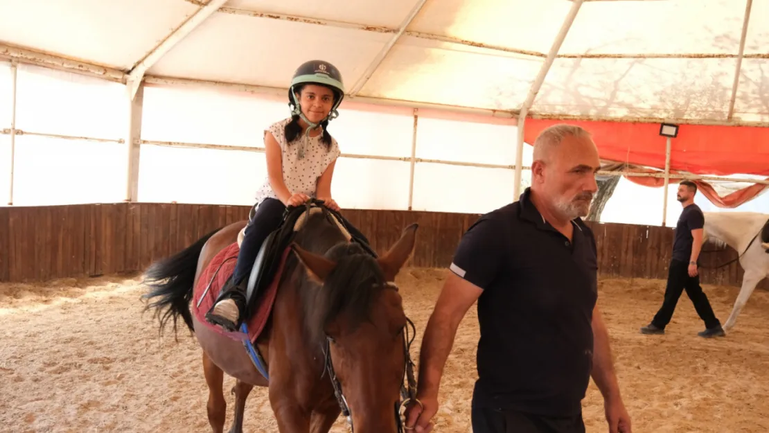 Yaz tatiline at üstünde 'merhaba' dediler