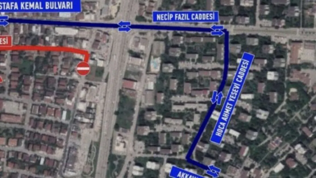 Yenişehir Mahallesi'ne geçici güzergah uygulaması