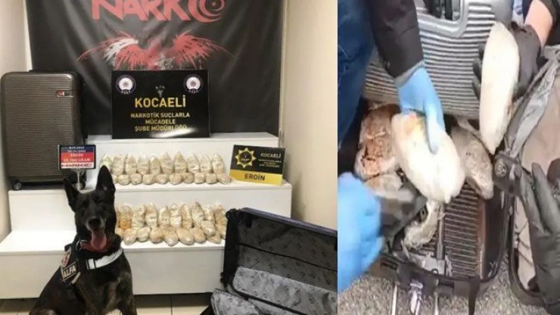Yolcu valizinden 10 kilo eroin çıktı!