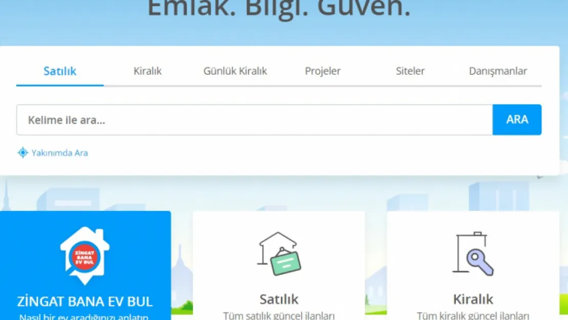Zingat 'Bana Ev Bul' ile Ev Bulmak Çok Kolay
