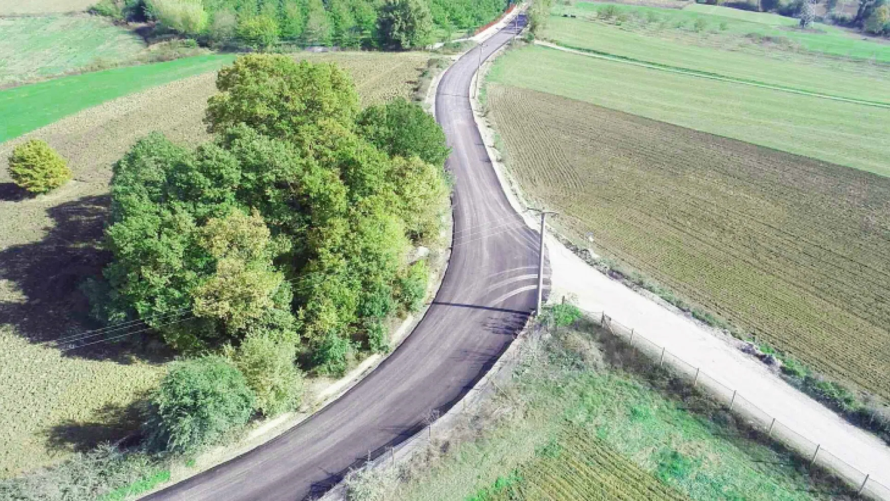 4 köyü birbirine bağlayan yol asfaltlandı