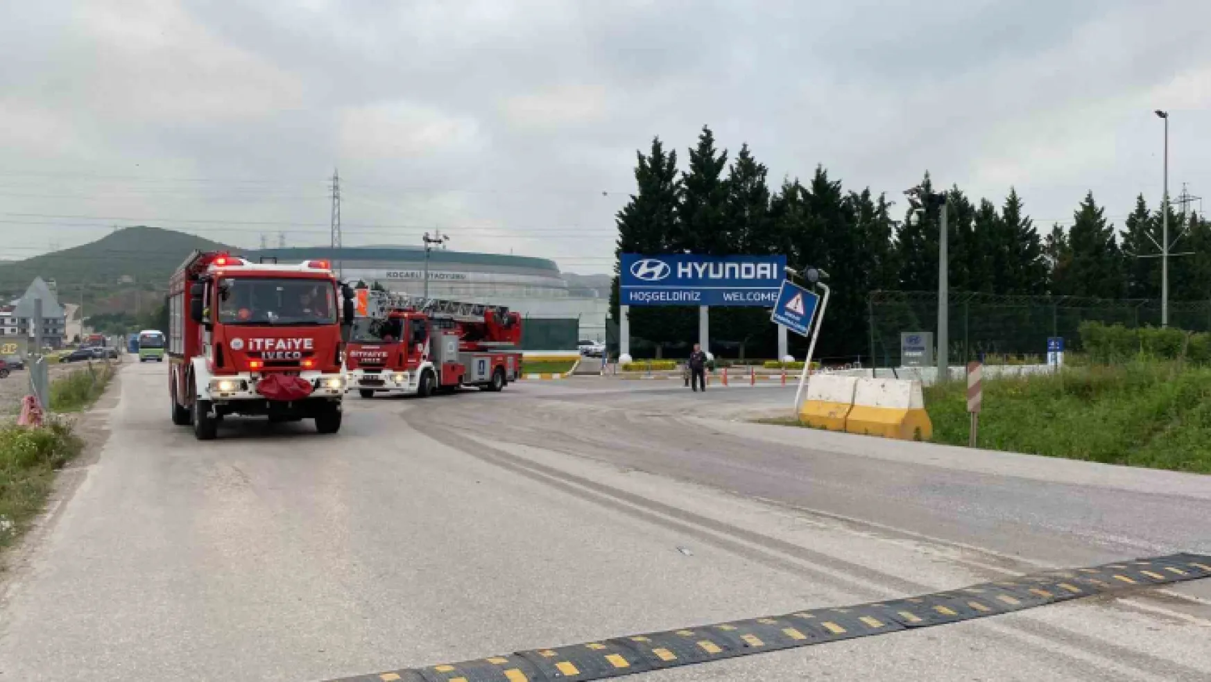 Hyundai fabrikasında korkutan yangın! Üretim durdu