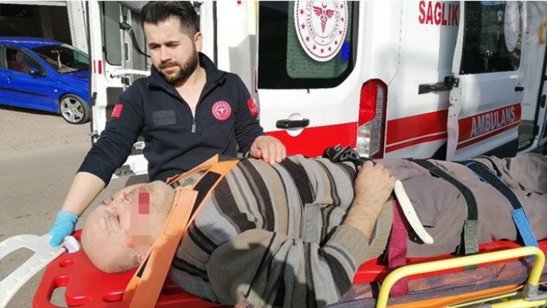 Kamyonetin çarptığı engelli vatandaş yaralandı
