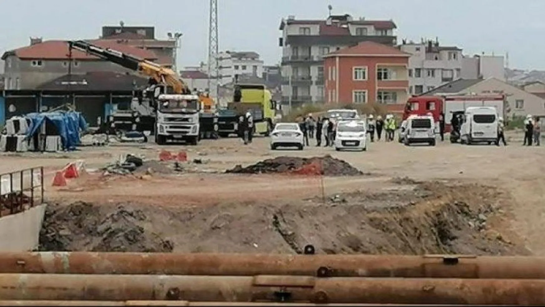 Kocaeli'deki metro inşaatında feci kaza!
