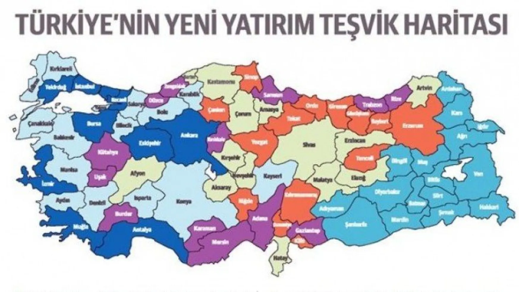 Türkiye'nin yeni yatırım teşvik haritası belirlendi!