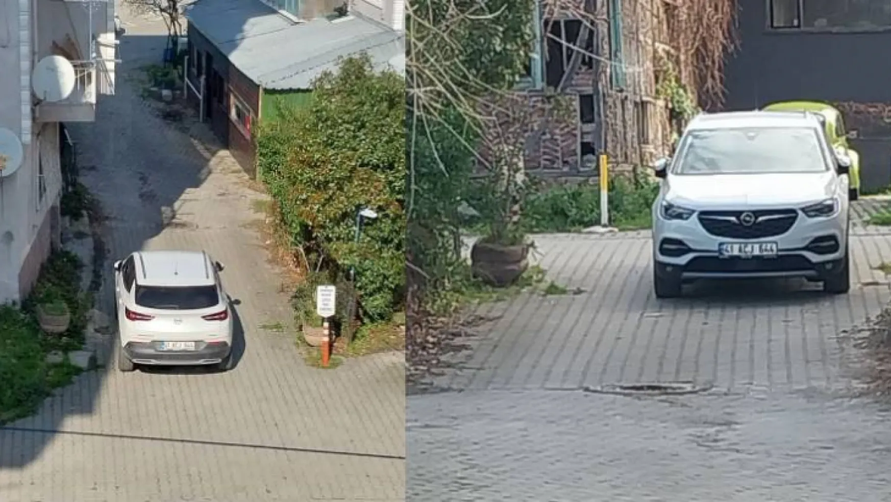 Yine yolun ortasına park ettiler!