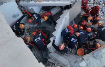 Kurtarma çalışmaları 11. saatinde havadan görüntülendi