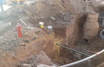 Kepçe operatörü boruyu patlattı,  3 sokak gazsız kaldı