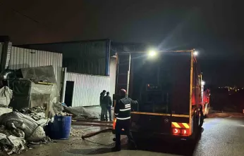 Kocaeli'de metal işleme atölyesinde yangın
