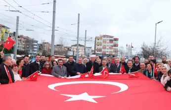 Kocaeli protokolü ve vatandaşlar Batı Trakya Türkleri için yürüdü