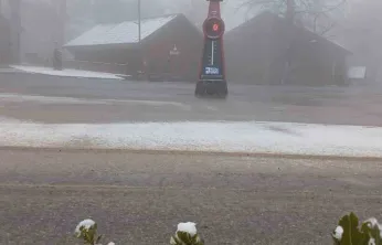 Samanlı Dağları'nın zirvesinde kar yağışı devam ediyor